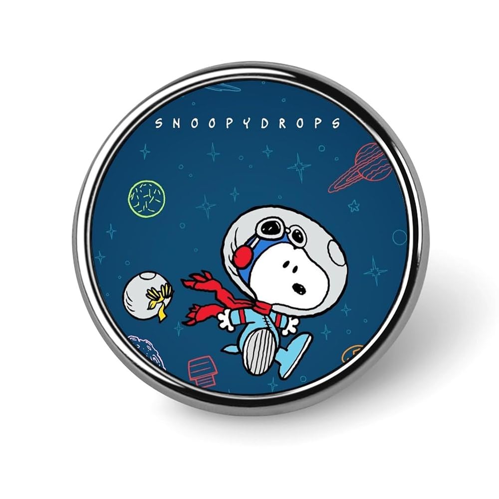 Amazon.co.jp: バッジ 円形 ピーナッツ スヌーピー 宇宙飛行士